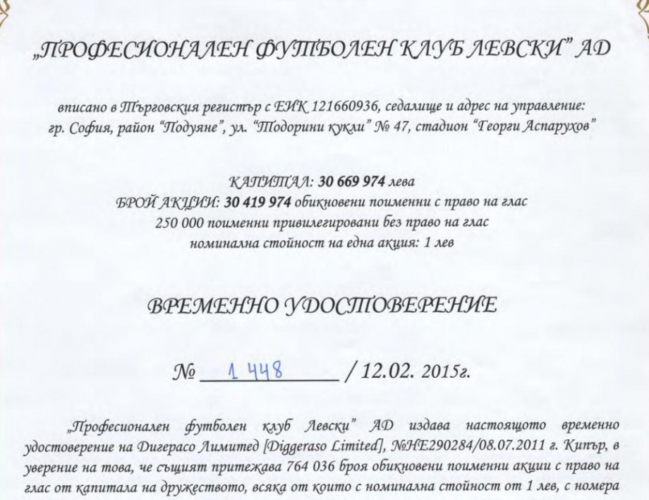 Акциите на „Левски“ вече са в Павел Колев, призна Сашо Диков
